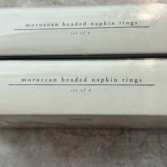 PIER ONE 8 Moroccan Beaded Napkin Rings - Picture 6 of 6